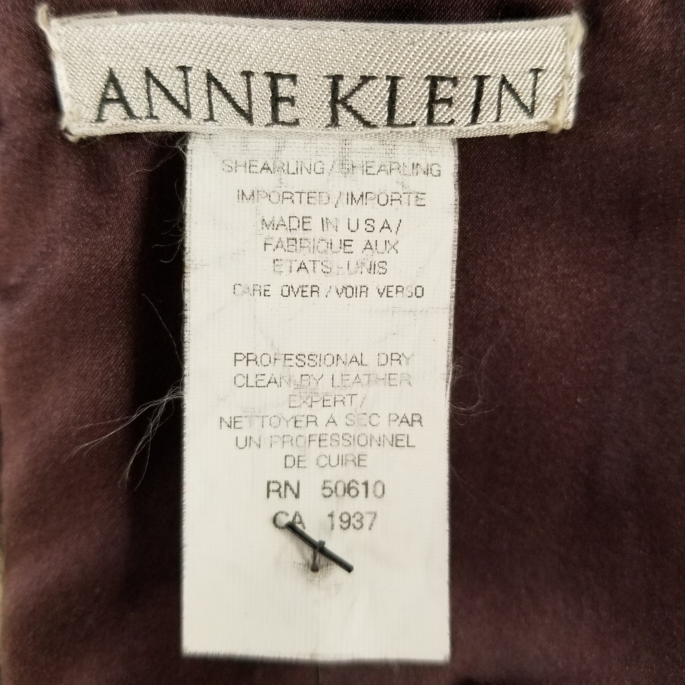 $378 Vintage Anne Klein Shearling Scarf - Picture 6 of 6
